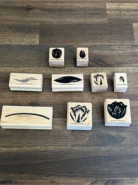 Stampin' Up! Definitely Decorative Tulip Stamp Set, Wood Mount, Retired, Used